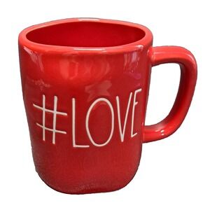 Rae Dunn Mug Cup Artisan Magenta Collection Red #Love Ceramic Pottery Valentine